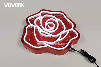 metal neon rose