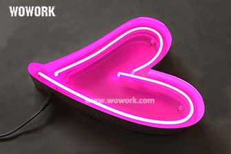 metal neon heart