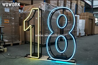 Metal frame Neon light number-1.2m