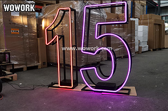 Metal frame Neon light number-1.2m