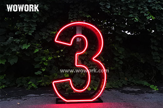 Metal frame Neon light number-3