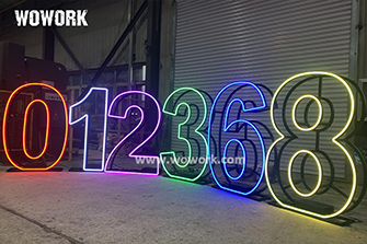 Metal frame Neon light number-2