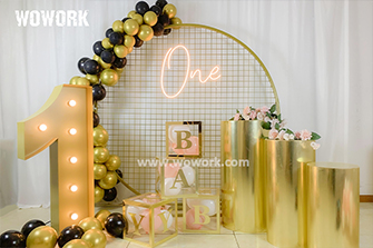 Wedding Backdrops-gold mesh