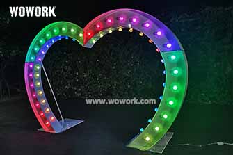  wedding arch-App RGB turbo bulb-2.4m*3.7m