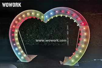 wedding arch-App RGB turbo bulb-2.4m*3.7m